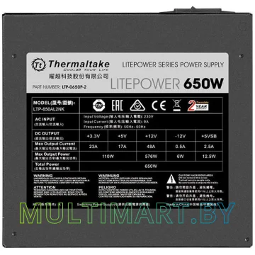 Блок питания Thermaltake Litepower 650W (LTP-0650P-2) картинка 3